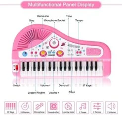 Kids Piano Toy With Keyboard And Microphone, Good Christmas Gift -Sun Baby Sales Store 71xkOtGt2pL. AC SX679