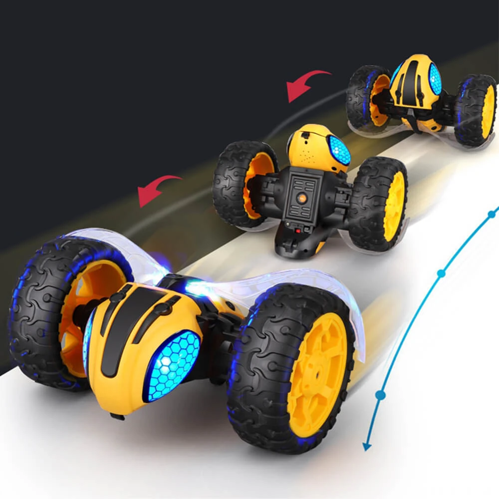 1:14 High Speed RC Car Lighting Remote Control Bumblebee Stunt Race Car 9 1:14 High Speed RC Car Lighting Remote Control Bumblebee Stunt Race Car - Image 9