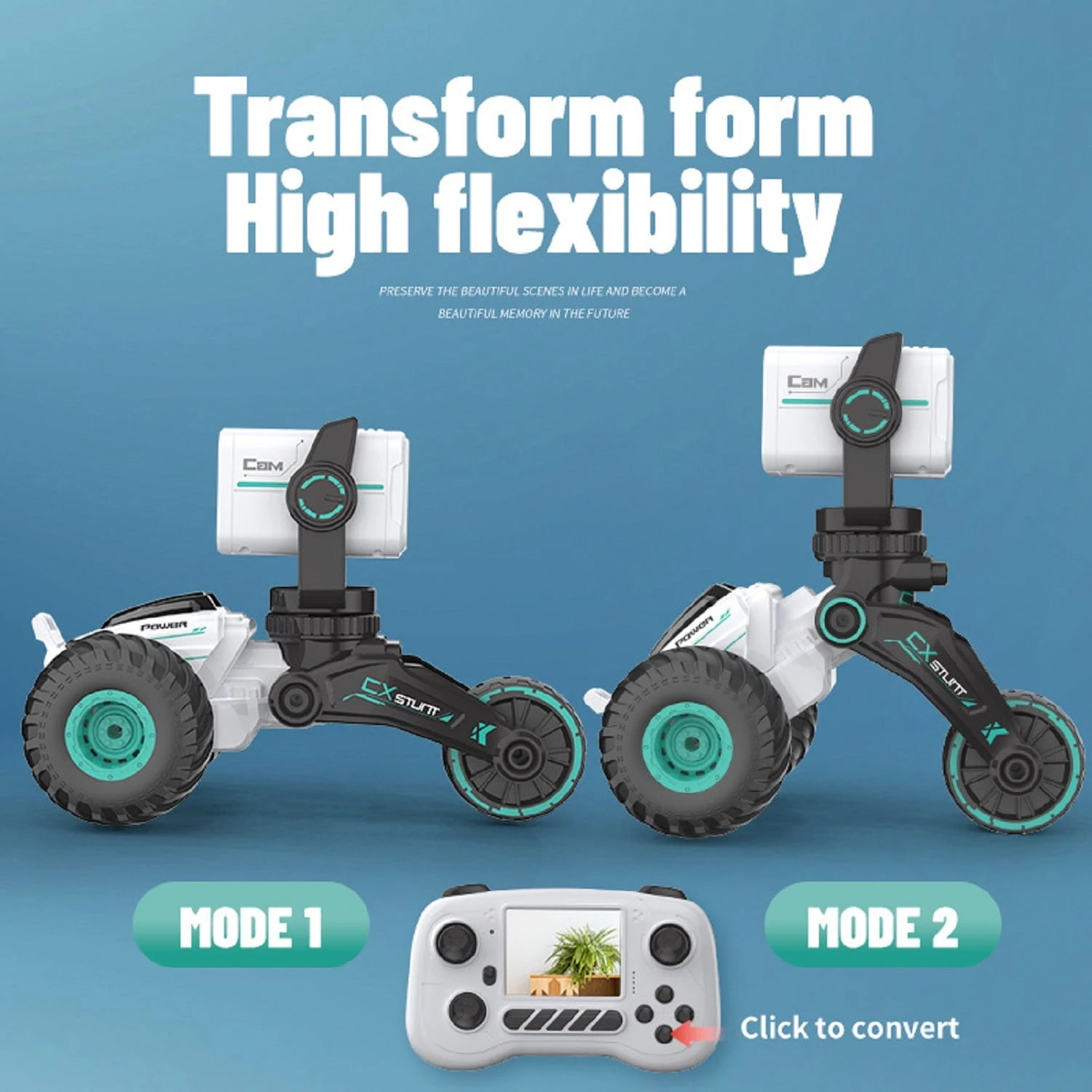 Multifunctional RC Car HD Photo Video Remote Dialogue Car Deformation 360° Stunt Car For Boys Gilrs 4 Multifunctional RC Car HD Photo Video Remote Dialogue Car Deformation 360° Stunt Car For Boys Gilrs - Image 4