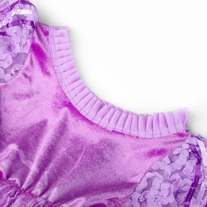 Girls Long Hair Princess Light Up Dress Fancy LED Ball Gown Dress For Party 5 Girls Long Hair Princess Light Up Dress Fancy LED Ball Gown Dress For Party - Image 5