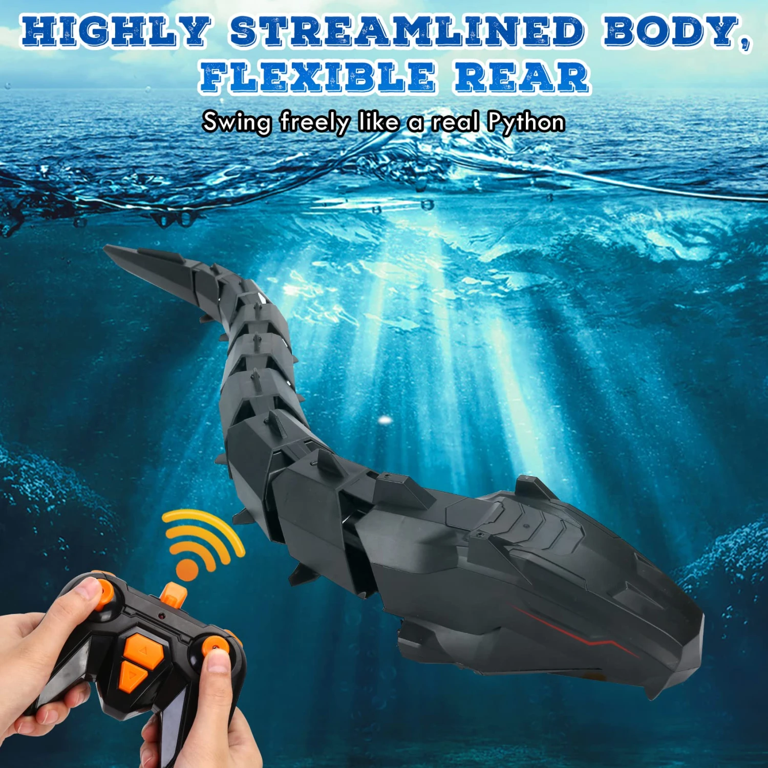 Kids RC Mechanical Snake 2.4G Wireless Water Simulation Snake Electric Toy 3 Kids RC Mechanical Snake 2.4G Wireless Water Simulation Snake Electric Toy - Image 3