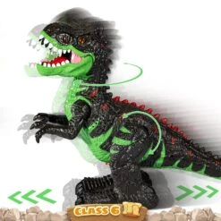 2.4G RC Dinosaur 360° Rotation Spray T-Rex With LED Light Up Realistic Dinosaur Toys -Sun Baby Sales Store 81UaQVMN gL