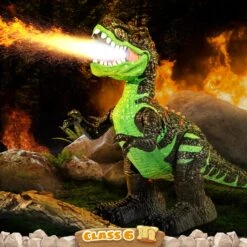 2.4G RC Dinosaur 360° Rotation Spray T-Rex With LED Light Up Realistic Dinosaur Toys -Sun Baby Sales Store 81UuMcdFmGL