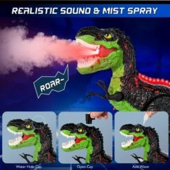 2.4G RC Dinosaur 360° Rotation Spray T-Rex With LED Light Up Realistic Dinosaur Toys -Sun Baby Sales Store 81 v8TDVZ L. AC SL1500