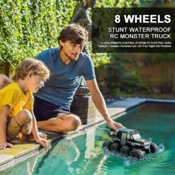 1/12Amphibious RC Car 8WD Off-Road Waterproof RC Truck Boys All Terrain Remote Control Car RC Toys 21 1/12Amphibious RC Car 8WD Off-Road Waterproof RC Truck Boys All Terrain Remote Control Car RC Toys -Sun Baby Sales Store 8WD Amphibious RC Car 3