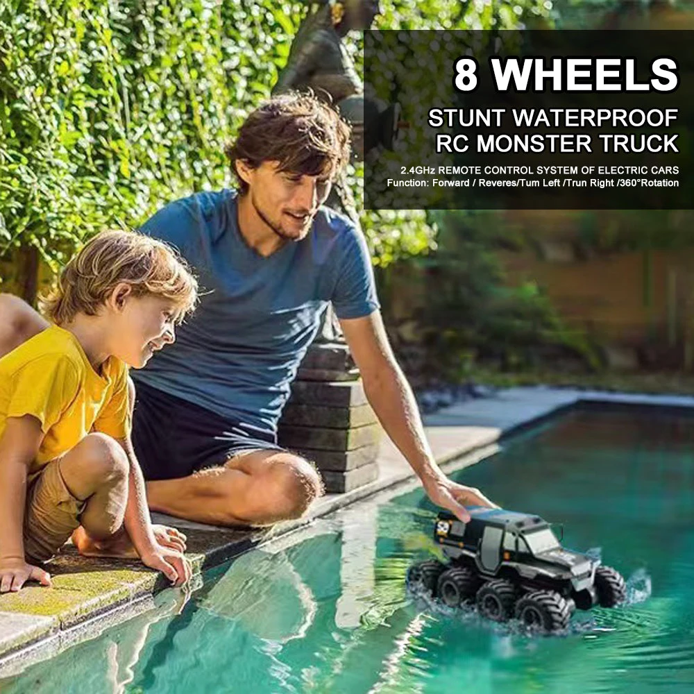 1/12Amphibious RC Car 8WD Off-Road Waterproof RC Truck Boys All Terrain Remote Control Car RC Toys 7 1/12Amphibious RC Car 8WD Off-Road Waterproof RC Truck Boys All Terrain Remote Control Car RC Toys - Image 7