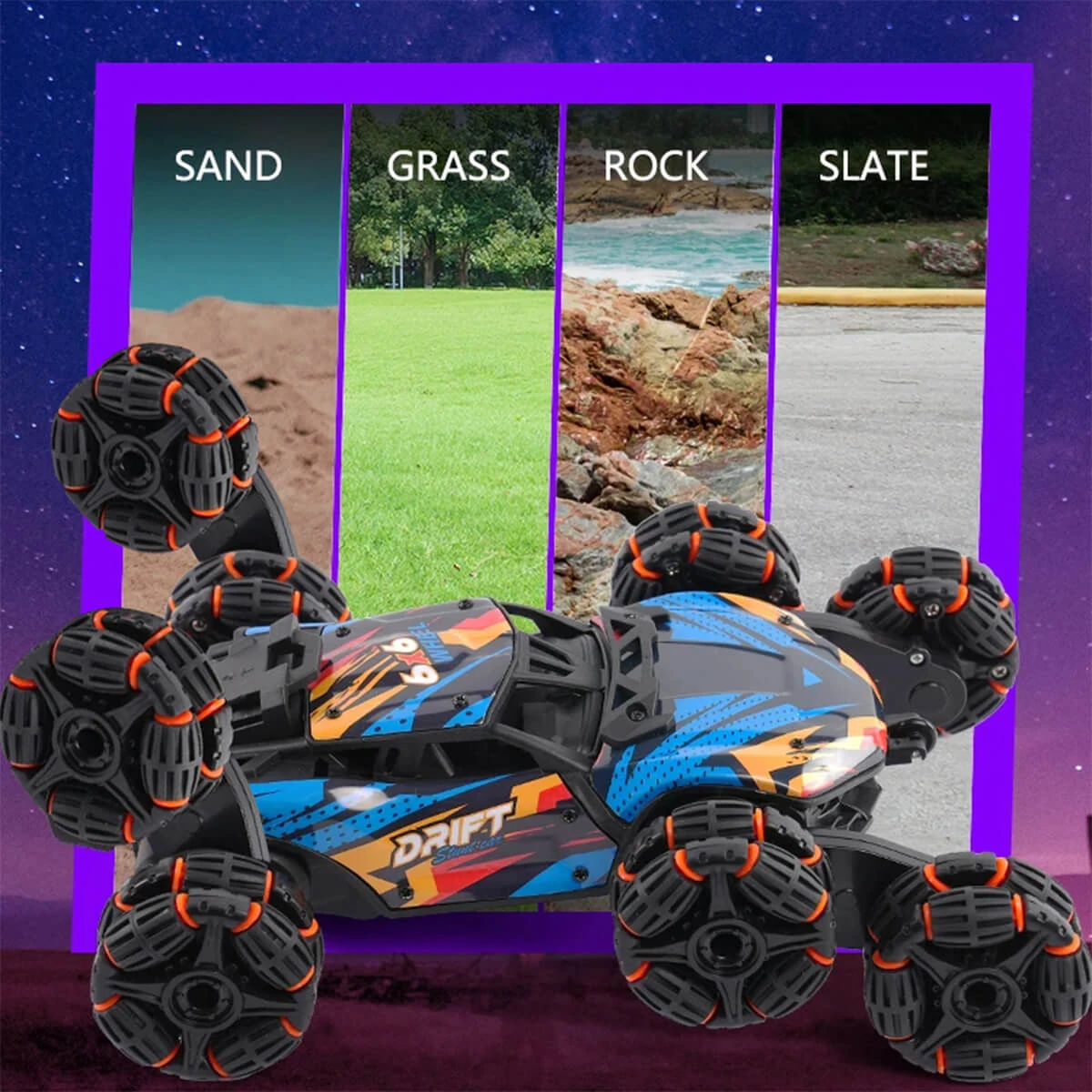 8WD Remote Control Car 2.4G Drift Stunt RC Car Double-Sided Climbing Car With Spray & Light 9 8WD Remote Control Car 2.4G Drift Stunt RC Car Double-Sided Climbing Car With Spray & Light - Image 9