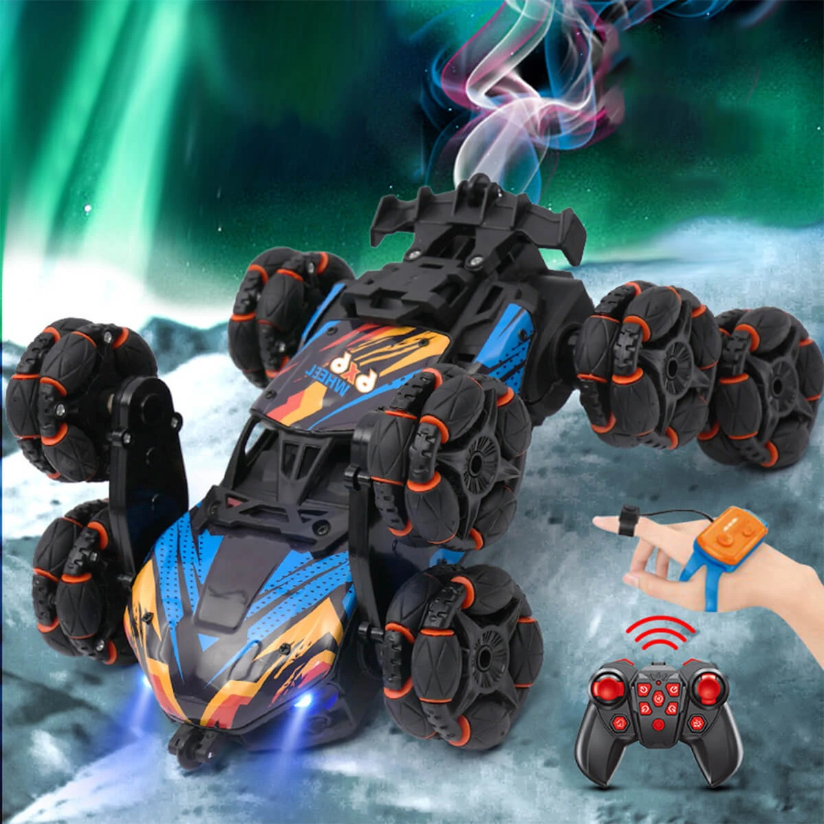 8WD Remote Control Car 2.4G Drift Stunt RC Car Double-Sided Climbing Car With Spray & Light 1 8WD Remote Control Car 2.4G Drift Stunt RC Car Double-Sided Climbing Car With Spray & Light