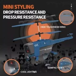 RC Helicopter Sensing Remote Control Aircraft Intelligent Obstacle Dual Control Kids Interactive Toys -Sun Baby Sales Store A 04