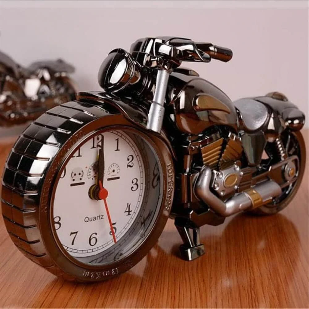 Super Cool Motorcycle Alarm Clock Watch Shape Creative Retro Gifts 1 Super Cool Motorcycle Alarm Clock Watch Shape Creative Retro Gifts