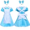 Kids Alice Costume Fairytale Cosplay Dress With Headwear