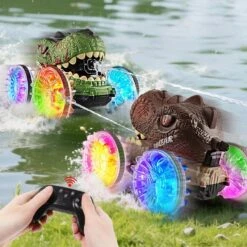 Amphibious RC Car 360° Stunt Dinosaur Car Waterproof 4WD Spray Water Car Colored Wheels -Sun Baby Sales Store Amphibious RC Car Stunt Dinosaur Car 3