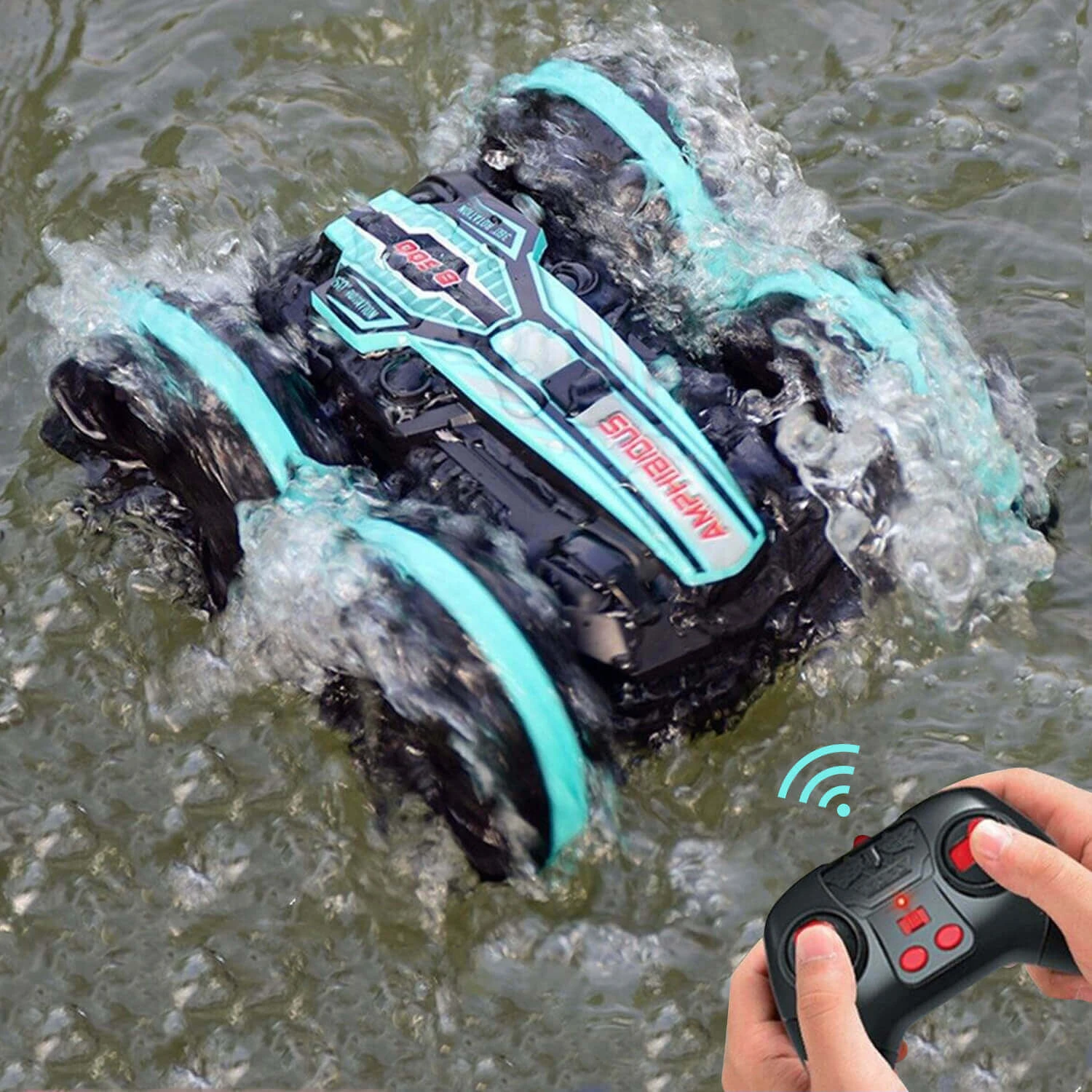 Amphibious Stunt RC Car 360° Rotate And 180° Flips Water Land Remote Control Car 1 Amphibious Stunt RC Car 360° Rotate And 180° Flips Water Land Remote Control Car