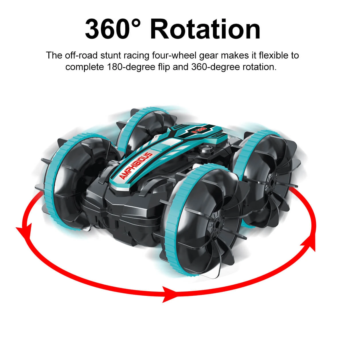 Amphibious Stunt RC Car 360° Rotate And 180° Flips Water Land Remote Control Car 8 Amphibious Stunt RC Car 360° Rotate And 180° Flips Water Land Remote Control Car - Image 8