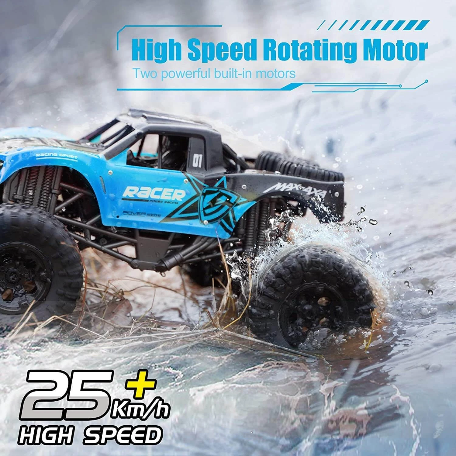 Amphibious RC Car 100% Waterproof Off-Road Monster Vehicle 2.4GH Remote Control Truck 8 Amphibious RC Car 100% Waterproof Off-Road Monster Vehicle 2.4GH Remote Control Truck - Image 8