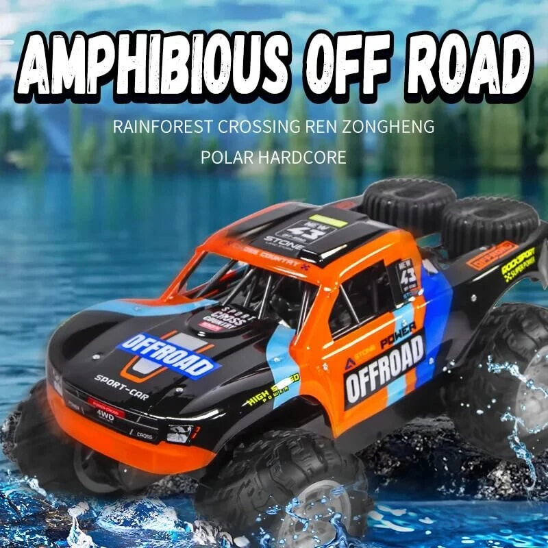 Amphibious Remote Control Car 4WD Off-road Vehicle Waterproof 2.4G RC Truck Summer Toy 9 Amphibious Remote Control Car 4WD Off-road Vehicle Waterproof 2.4G RC Truck Summer Toy - Image 9