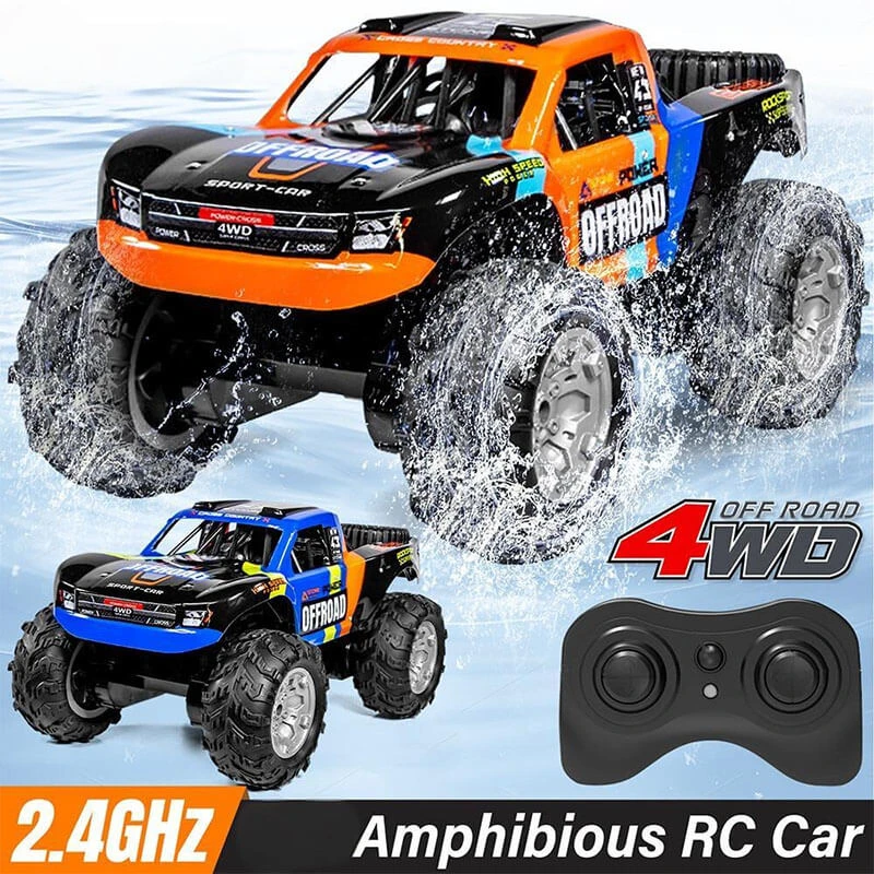 Amphibious Remote Control Car 4WD Off-road Vehicle Waterproof 2.4G RC Truck Summer Toy 3 Amphibious Remote Control Car 4WD Off-road Vehicle Waterproof 2.4G RC Truck Summer Toy - Image 3
