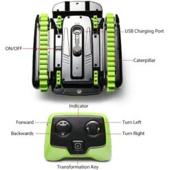 Kids Amphibious RC Tank 360° Drift Stunt Remote Control Tank Deformation Crawler Waterproof Remote Control Toys -Sun Baby Sales Store AmphibiousRCTank 12