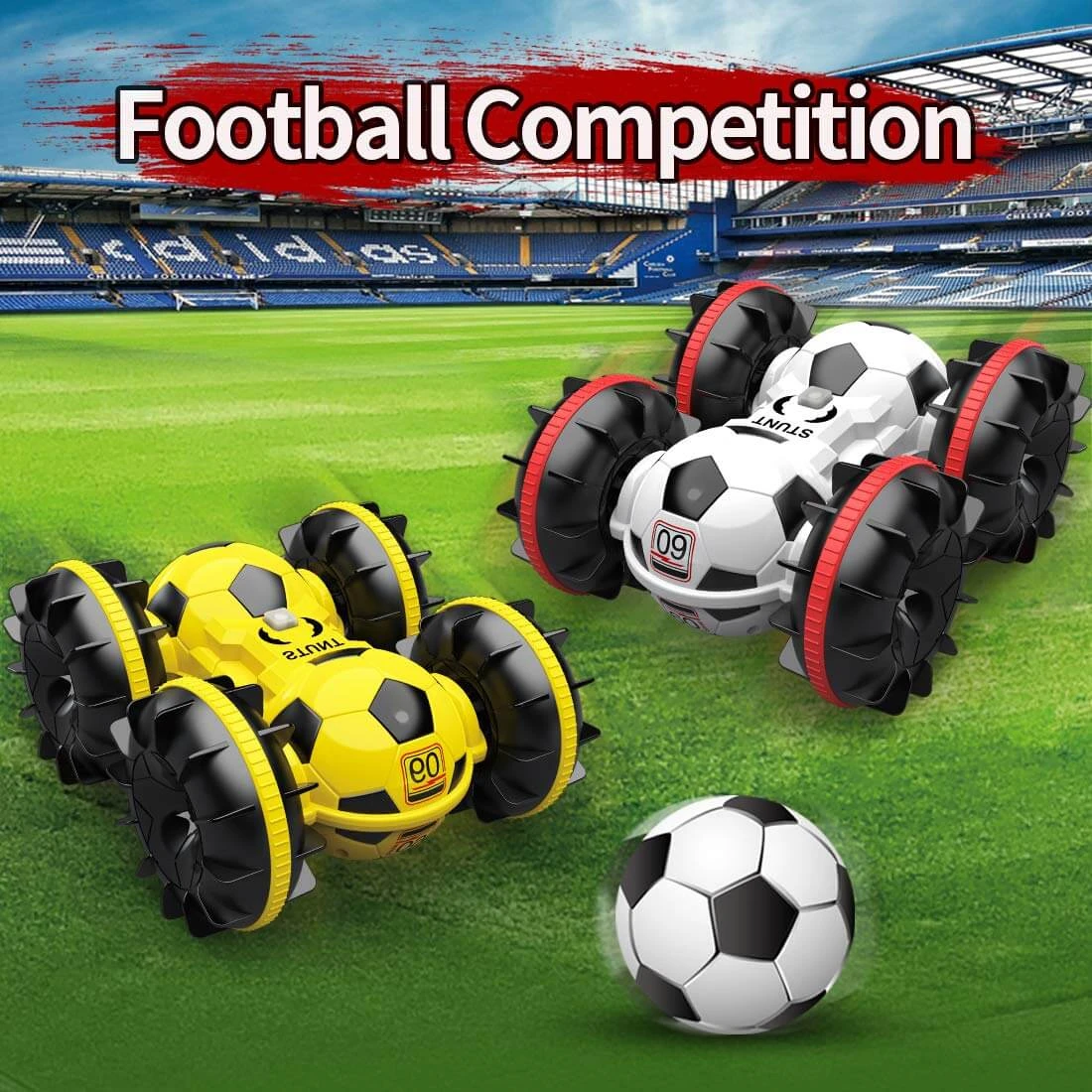 Amphibious RC Car Football 4WD Stunt Remote Control Car 100% Waterproof Toys For Kids 4 Amphibious RC Car Football 4WD Stunt Remote Control Car 100% Waterproof Toys For Kids - Image 4