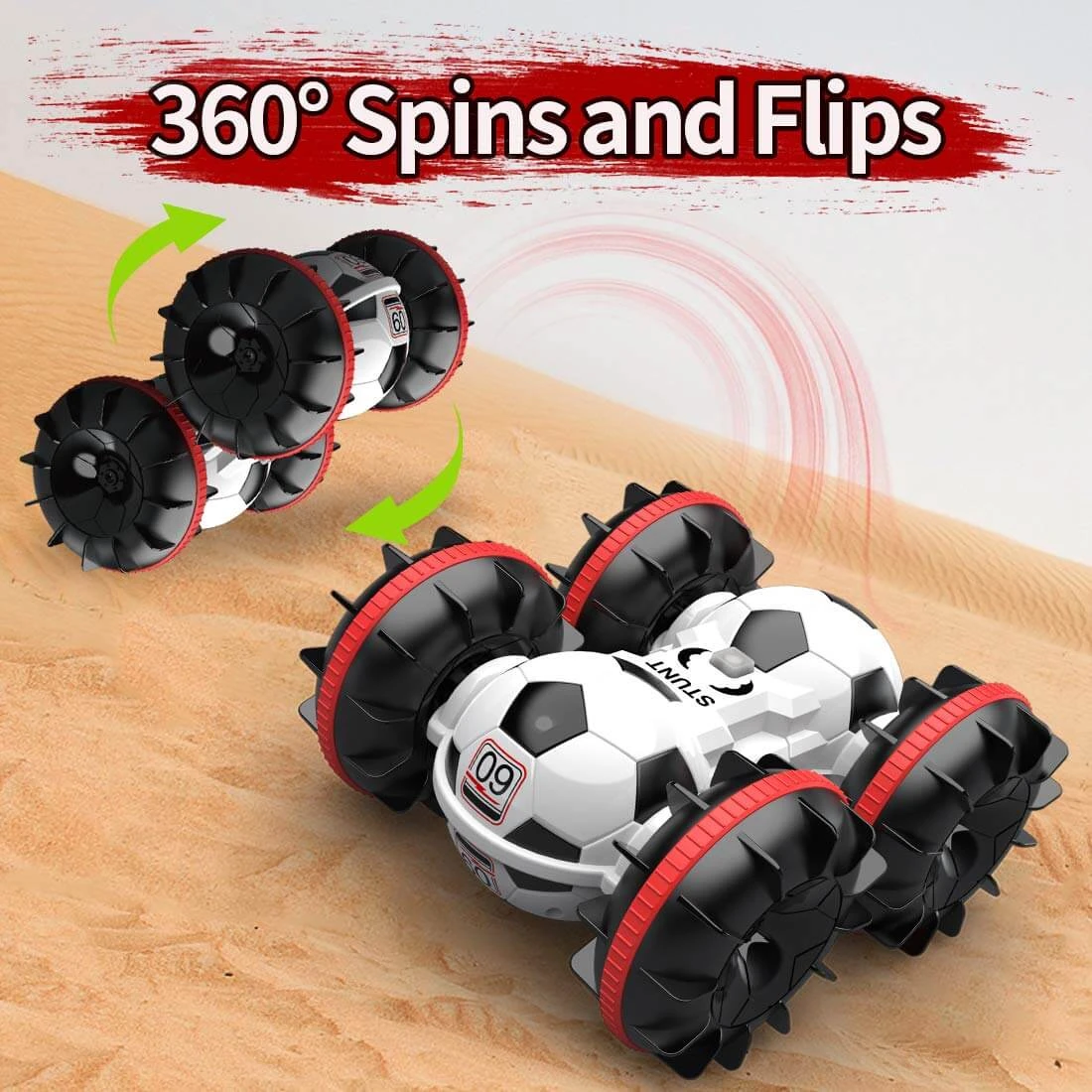 Amphibious RC Car Football 4WD Stunt Remote Control Car 100% Waterproof Toys For Kids 8 Amphibious RC Car Football 4WD Stunt Remote Control Car 100% Waterproof Toys For Kids - Image 8