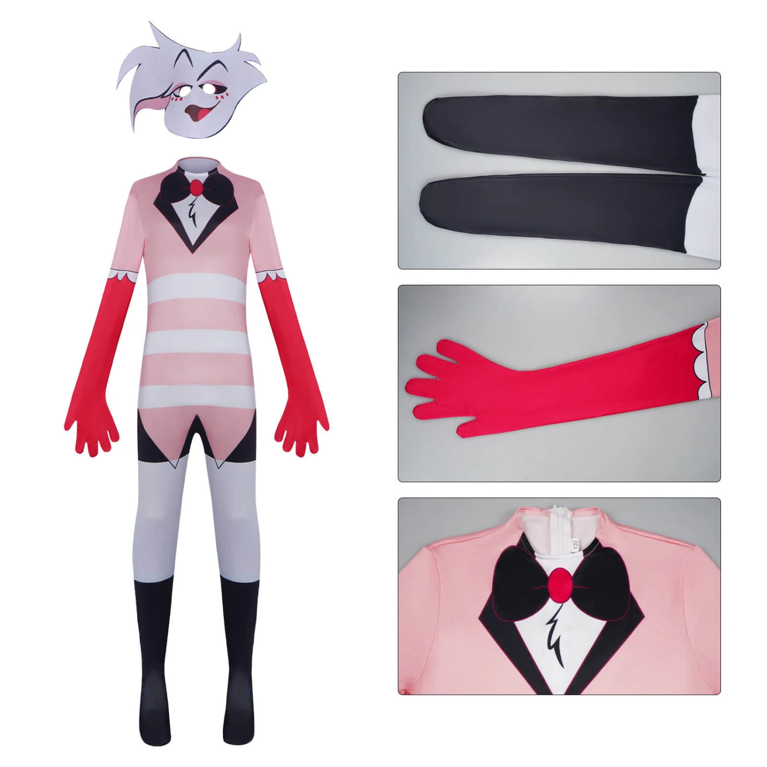 Hazbin Hotel Cosplay Jumpsuit With Mask Party Carnival Halloween Costumes 3 Hazbin Hotel Cosplay Jumpsuit With Mask Party Carnival Halloween Costumes - Image 3