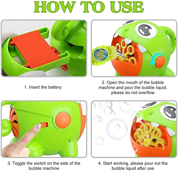 Kids Bubble Toy Little Monster Bubble Maker Automatic Rechargeable Bubble Toy Protable 7 Kids Bubble Toy Little Monster Bubble Maker Automatic Rechargeable Bubble Toy Protable - Image 7