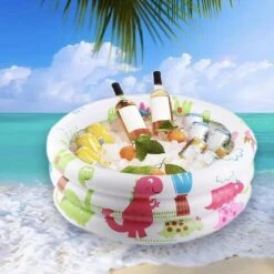 Kids Inflatable Swimming Pool Dinosaur Printed Children's Swimming Bath Paddling Pool