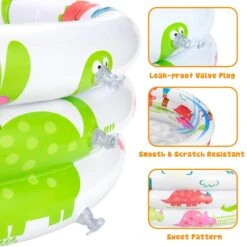 Kids Inflatable Swimming Pool Dinosaur Printed Children's Swimming Bath Paddling Pool -Sun Baby Sales Store BabySwimmingPool 8