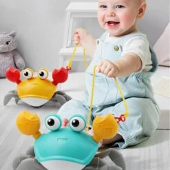 Baby Kids Bathing Shower Crab Automatically Avoid Obstacle Crawling Musical Beach Toys -Sun Baby Sales Store Babybathswimcrab 1