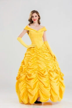 Deluxe Belle Dress Women's Cosplay Costume Princess Belle Costume -Sun Baby Sales Store Beauty and the Beast Princess Belle Costume 2