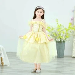 Princess Girls Costume Shining Sequin Overlay Party Dress Off Shoulder Layered Dress 17 Princess Girls Costume Shining Sequin Overlay Party Dress Off Shoulder Layered Dress -Sun Baby Sales Store BellaPrincessGirlDresses 2