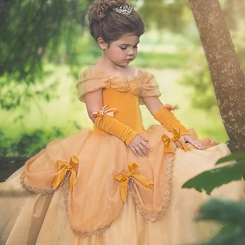 Princess Belle Dress Halloween Costume Party Ball Gown Dress 3 Princess Belle Dress Halloween Costume Party Ball Gown Dress - Image 3