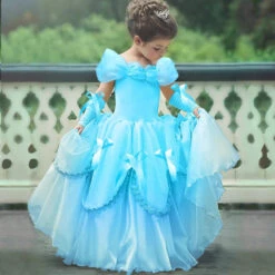 Princess Belle Dress Halloween Costume Party Ball Gown Dress 17 Princess Belle Dress Halloween Costume Party Ball Gown Dress -Sun Baby Sales Store BelleDress 5