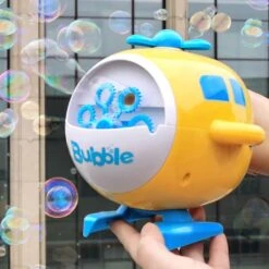 Kids Bubble Machine - Automatic Bubble Maker Helicopter Toy Gift For Girls And Boys