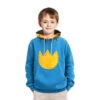 Kids Unisex Dog Hoodie Boys Girls Blue Hooded Sweatshirt For Daily Wear