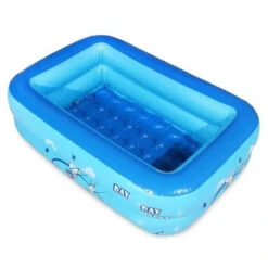 Sun Baby Sales Store 17 120CM Children Inflatable Swimming Pool Baby Kid Home Outdoor Square Bathing Tub