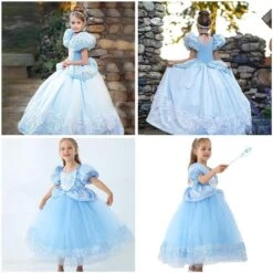 Cosplay Costume Dress For Children Girls Christmas Halloween Festival Carnival Party 13 Cosplay Costume Dress For Children Girls Christmas Halloween Festival Carnival Party -Sun Baby Sales Store CinderellaCosplayCostume 3
