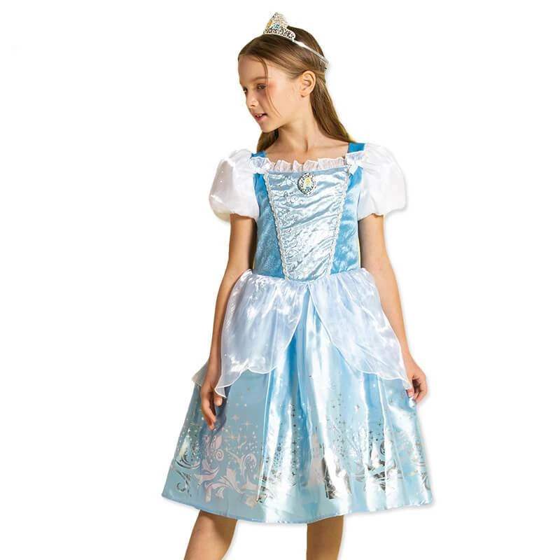 Girls Costume Dresses Birthday Party Outfit Princess Cosplay Role Pretend Knee-Length Dress 1 Girls Costume Dresses Birthday Party Outfit Princess Cosplay Role Pretend Knee-Length Dress