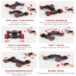 Remote Control Car 2.4G Stunt Twist Car Two Forms Climbing Off-road Vehicle Toy -Sun Baby Sales Store Coche teledirigido con Sensor de gestos dispositivo Deformable con luz de pulverizaci n m sica Contr.jpg 1