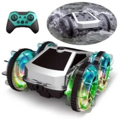 2.4G Amphibious RC Car 360° Stunt Car Colorful Wheel Off-Road Car Children's Toy -Sun Baby Sales Store Colorful Wheel Amphibious RC Car 8