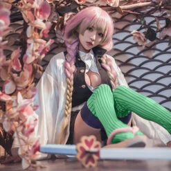 Mitsuri Kanroji Cosplay Outfit Halloween Mitsuri Costume Lady's Cosplay Outfit Full Set -Sun Baby Sales Store Demon Slayer Costume Kanroji MitsuriCosplay 6