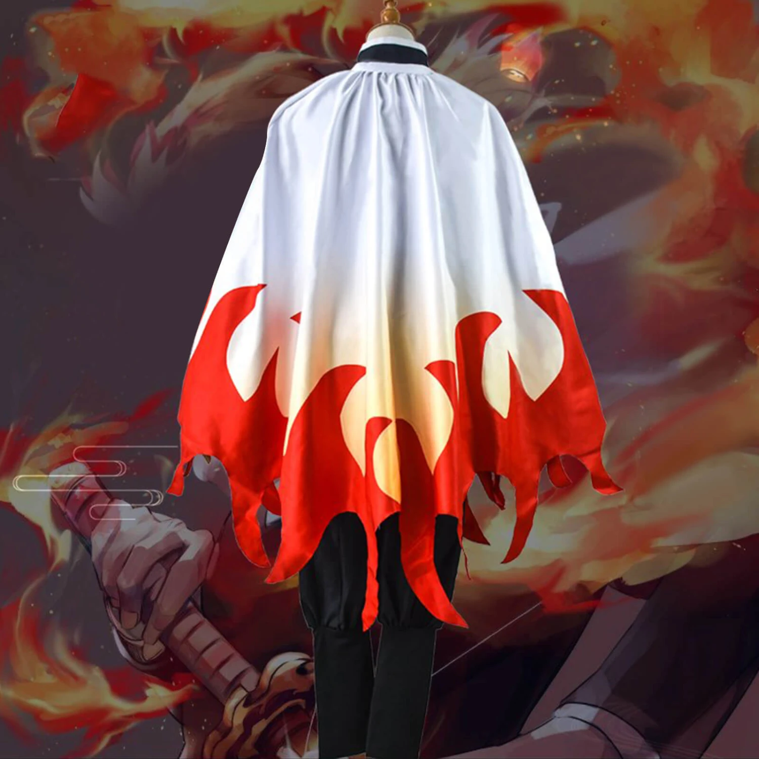 Rengoku Kyojurou Costume Halloween Kyoujurou Cosplay Outfit Full Set For Kids And Adult 2 Rengoku Kyojurou Costume Halloween Kyoujurou Cosplay Outfit Full Set For Kids And Adult - Image 2