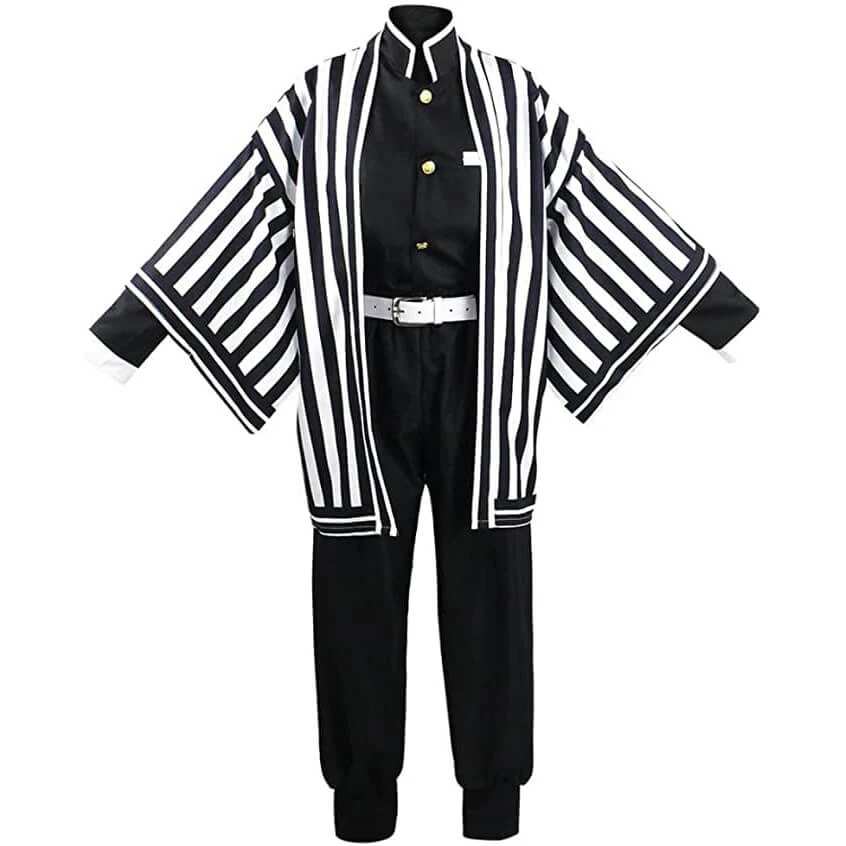 Obanai Iguro Costume Halloween Cosplay Outfit Full Set 2 Obanai Iguro Costume Halloween Cosplay Outfit Full Set - Image 2