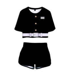 Kids Activewear Tanjiro Nezuko Running Suit Zenitsu Giyu Top And Shorts -Sun Baby Sales Store DemonSlayerCroptopsandshorts 11
