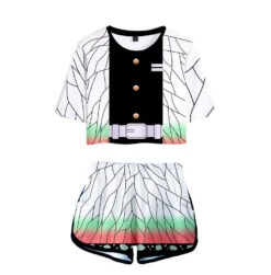 Kids Activewear Tanjiro Nezuko Running Suit Zenitsu Giyu Top And Shorts -Sun Baby Sales Store DemonSlayerCroptopsandshorts 5
