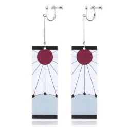 Tanjiro Earring For Non-Piercing And Pierced Ear -Sun Baby Sales Store DemonSlayerEarrings 2