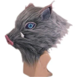 Hashibira Inosuke Mask Pig Plush Helmet Kimetsu Cosplay Essentials 13 Hashibira Inosuke Mask Pig Plush Helmet Kimetsu Cosplay Essentials -Sun Baby Sales Store DemonSlayerMask 2