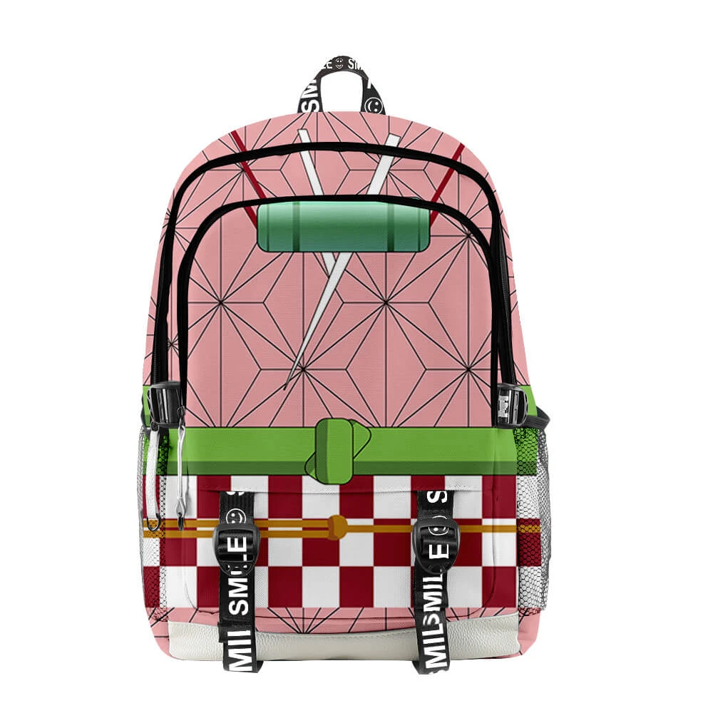 Nezuko Backpack Tanjiro School Bag Zenitsu Shoulderbags With Large Capacity 2 Nezuko Backpack Tanjiro School Bag Zenitsu Shoulderbags With Large Capacity - Image 2