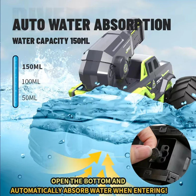 Kids RC Amphibious Vehicle 2.4G High Pressure Water Gun Car Two Speeds Off-road Car 4 Kids RC Amphibious Vehicle 2.4G High Pressure Water Gun Car Two Speeds Off-road Car - Image 4