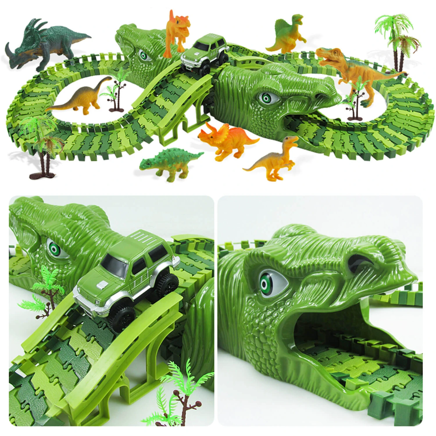 Dinosaur Racing Track Flexible Railway Toys 153pcs Create A Dinosaur World Road Race For Kids 9 Dinosaur Racing Track Flexible Railway Toys 153pcs Create A Dinosaur World Road Race For Kids - Image 9